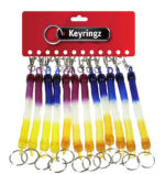 Multi Coloured Spiral with Mini Clip Keyring
