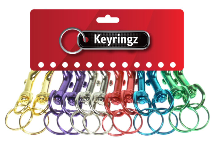 Metal Colour Hipster Keyring
