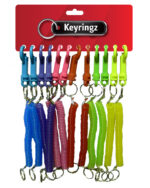 Spiral Neon Colours Keyring