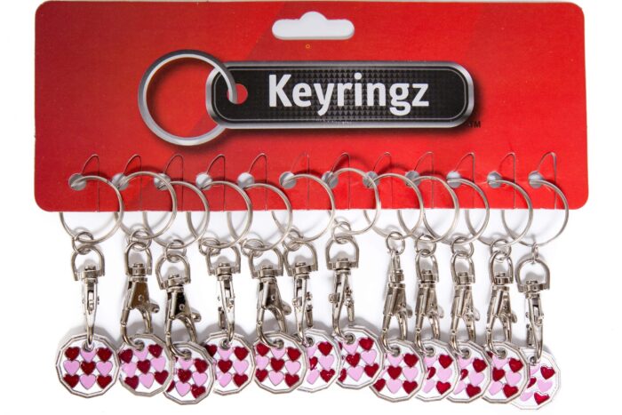 Trolley Coin New Hearts Keyring