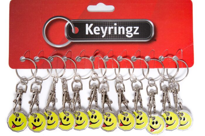 Trolley Coin New Smiley Tongue Keyring