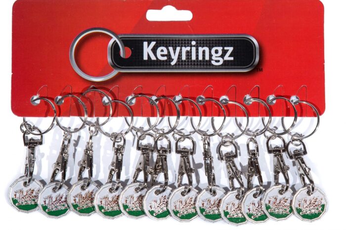 Trolley Coin New Welsh Dragon Keyring - Image 3
