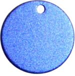 Aluminium Round Tag Blue - Image 2