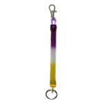 Multi Coloured Spiral with Mini Clip Keyring - Image 2
