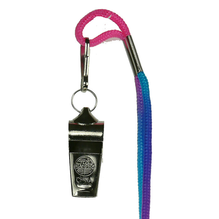 Metal Whistle on Rainbow Cord - Image 2
