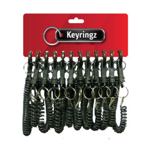 Best Quality Spiral All Black Keyring