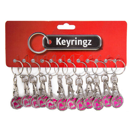 Trolley Coin New Born to Shop Keyring