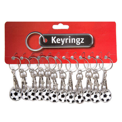 Trolley Coin New Football Keyring