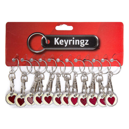 Trolley Coin New Heart Design Keyring
