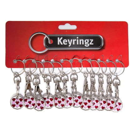 Trolley Coin New Hearts Keyring