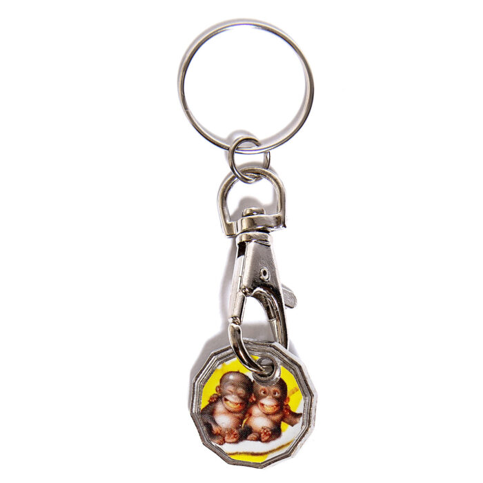 Trolley Coin New Cheeky Monkey Keyring - Image 2