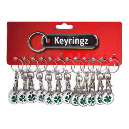 Trolley Coin New Shamrock Keyring