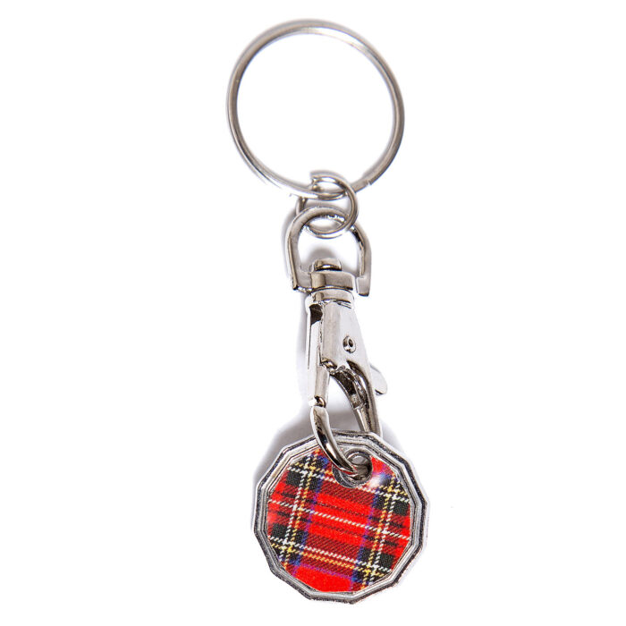 Trolley Coin New Tartan Design Keyring - Image 2