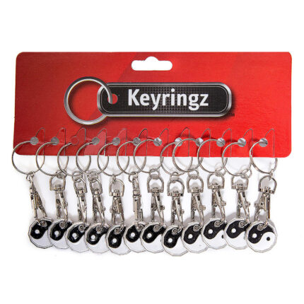 Trolley Coin New Yin Yang Keyring