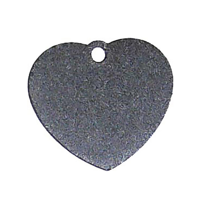 Aluminium Heart Tag Black - Image 1