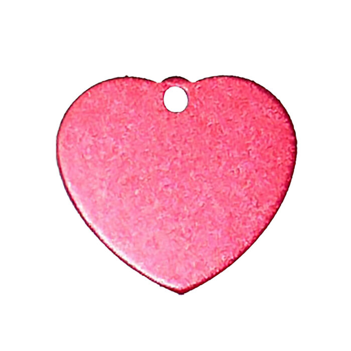 Aluminium Heart Tag Red - Image 1