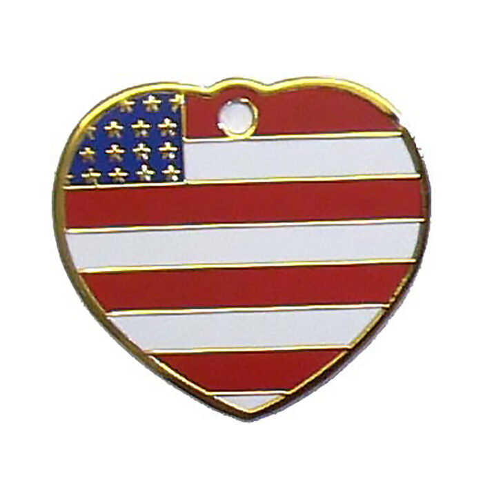 Heart Tag US Flag - Image 1