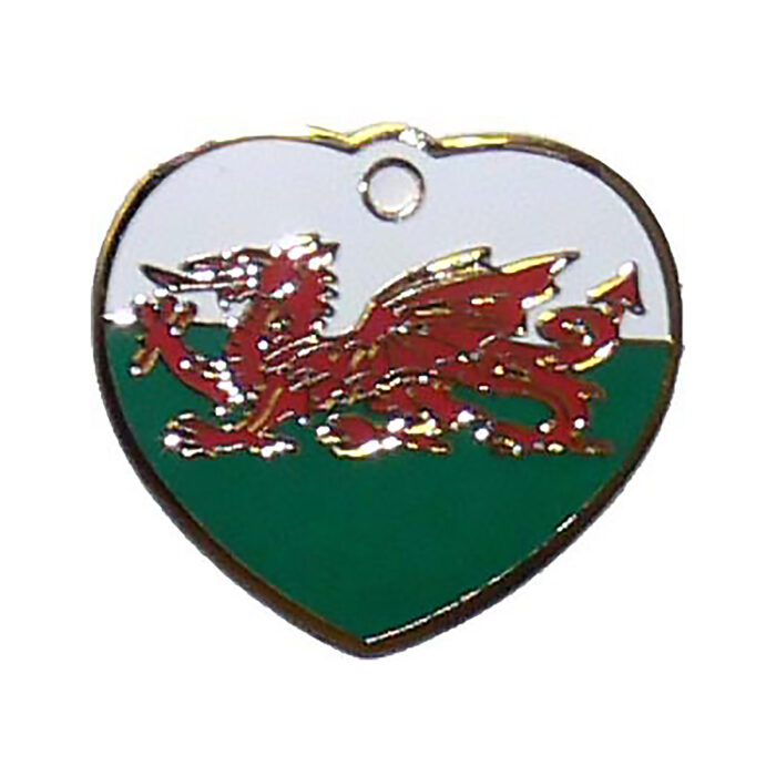 Heart Tag Welsh Dragon - Image 1