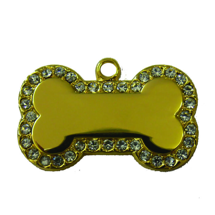 Bone Tag Gold Diamante - Image 1
