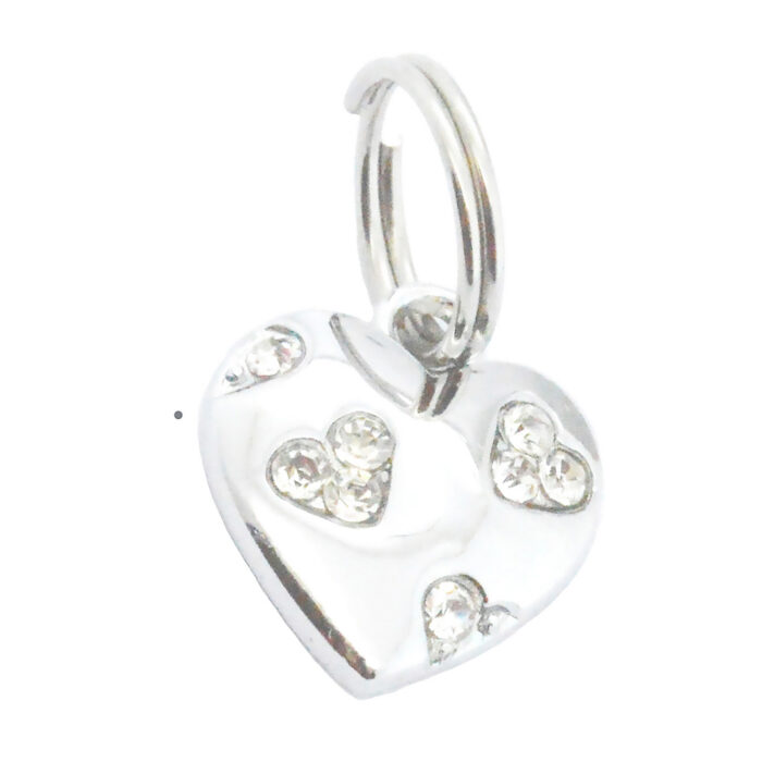Pet Charm Heart 3 Diamante - Image 1