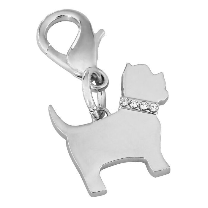 Pet Charm Dog with Diamante - Image 1