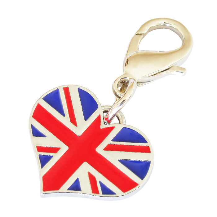 Pet Charm UnionJjack heart - Image 1