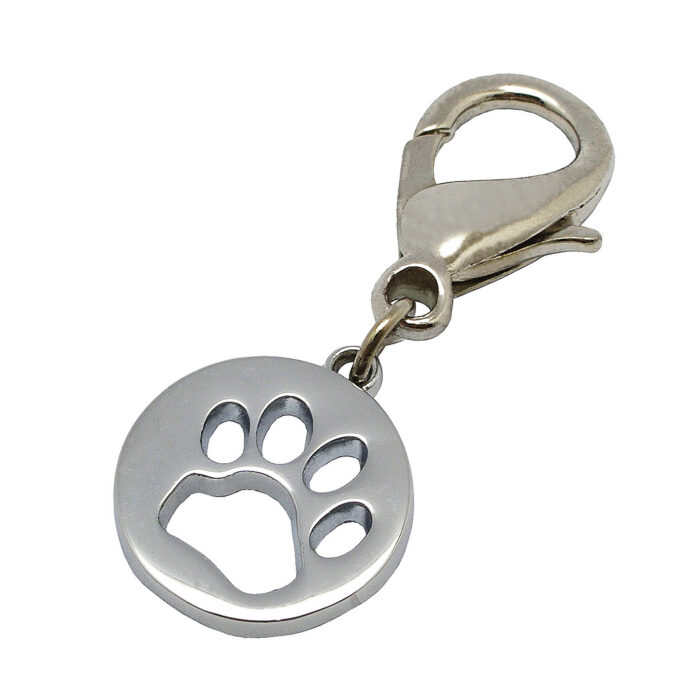 Pet Charm Pewter Cut Out Paw - Image 1