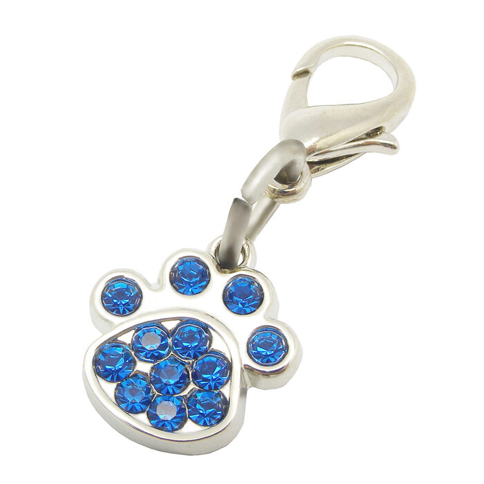 Pet Charm Crystal Paw Blue - Image 1