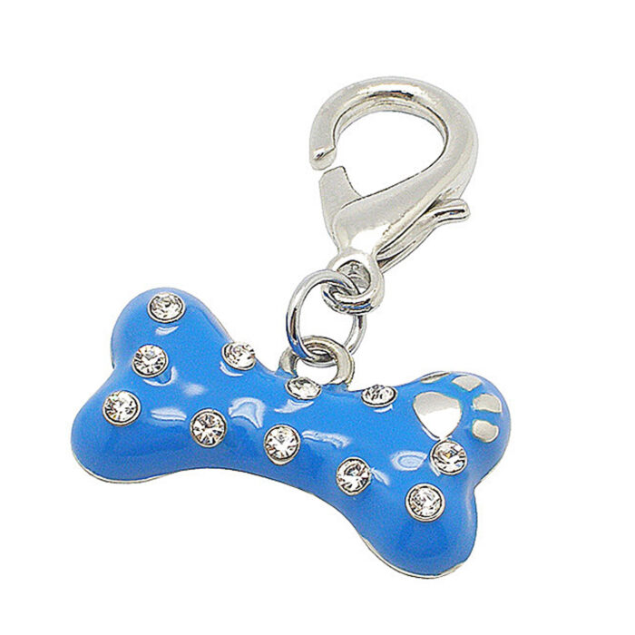 Pet Charm Crystal Bone L/Blue - Image 1