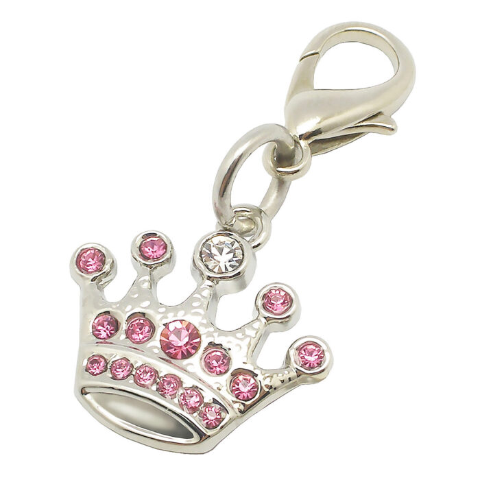 Pet Charm Crystal Crown Pink - Image 1