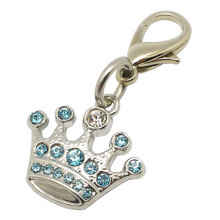 Pet Charm Crystal Crown Blue - Image 1
