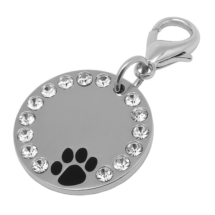 Pet Charm Diamante Paw Print - Image 1